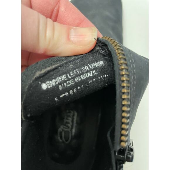 ELITES by walking cradles black ankle boots‎ leather made in Brazil size 6 - Picture 9 of 11